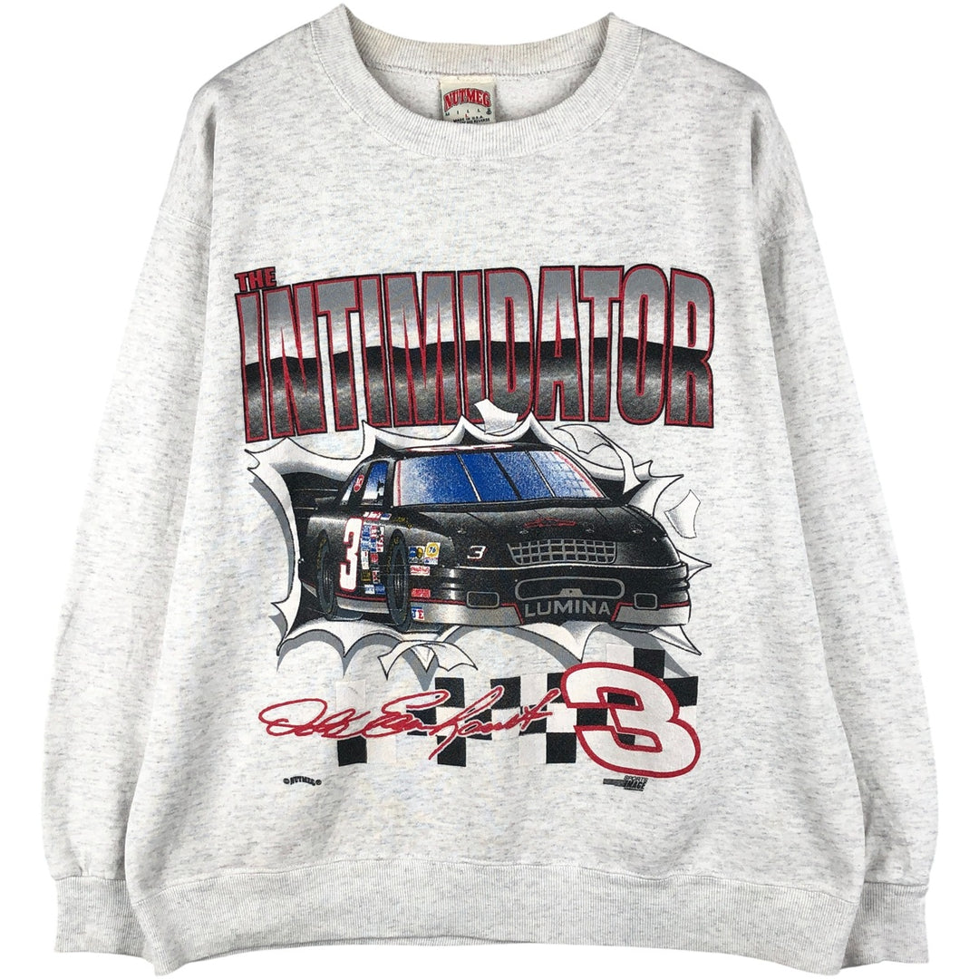 Vintage 90'S Nutmeg print sweatshirt, made in the USA, size L, men's cotton gray type Vintage Second Hand