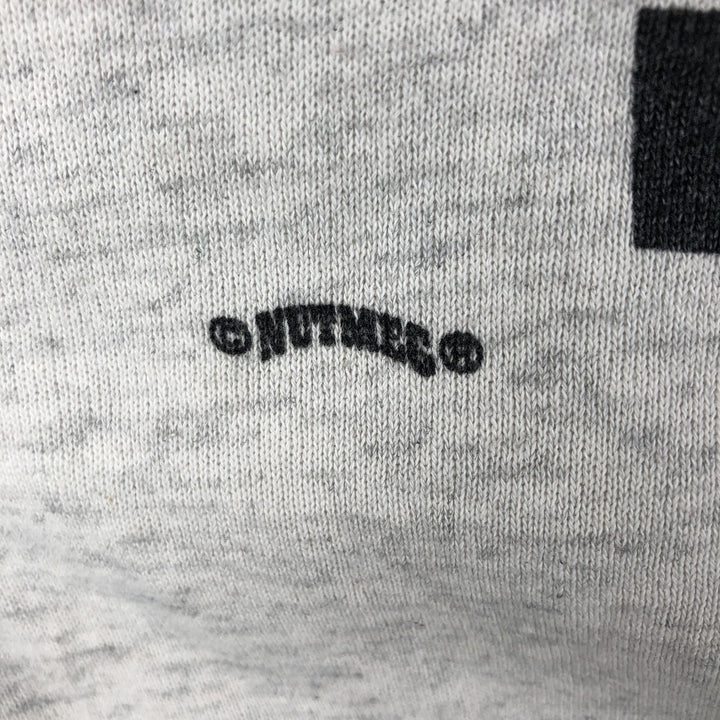 Vintage 90'S Nutmeg print sweatshirt, made in the USA, size L, men's cotton gray type Vintage Second Hand