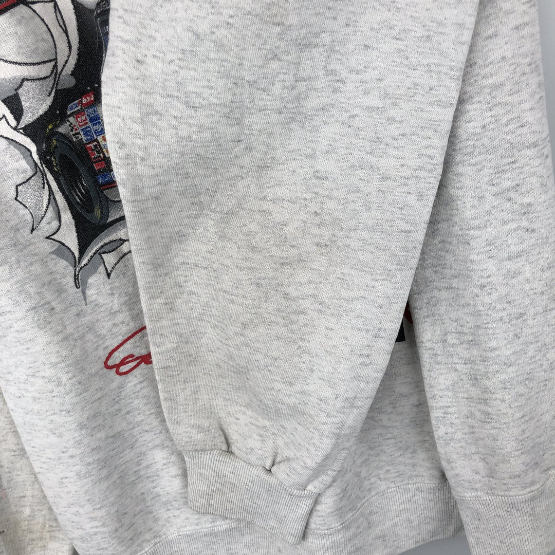 Vintage 90'S Nutmeg print sweatshirt, made in the USA, size L, men's cotton gray type Vintage Second Hand