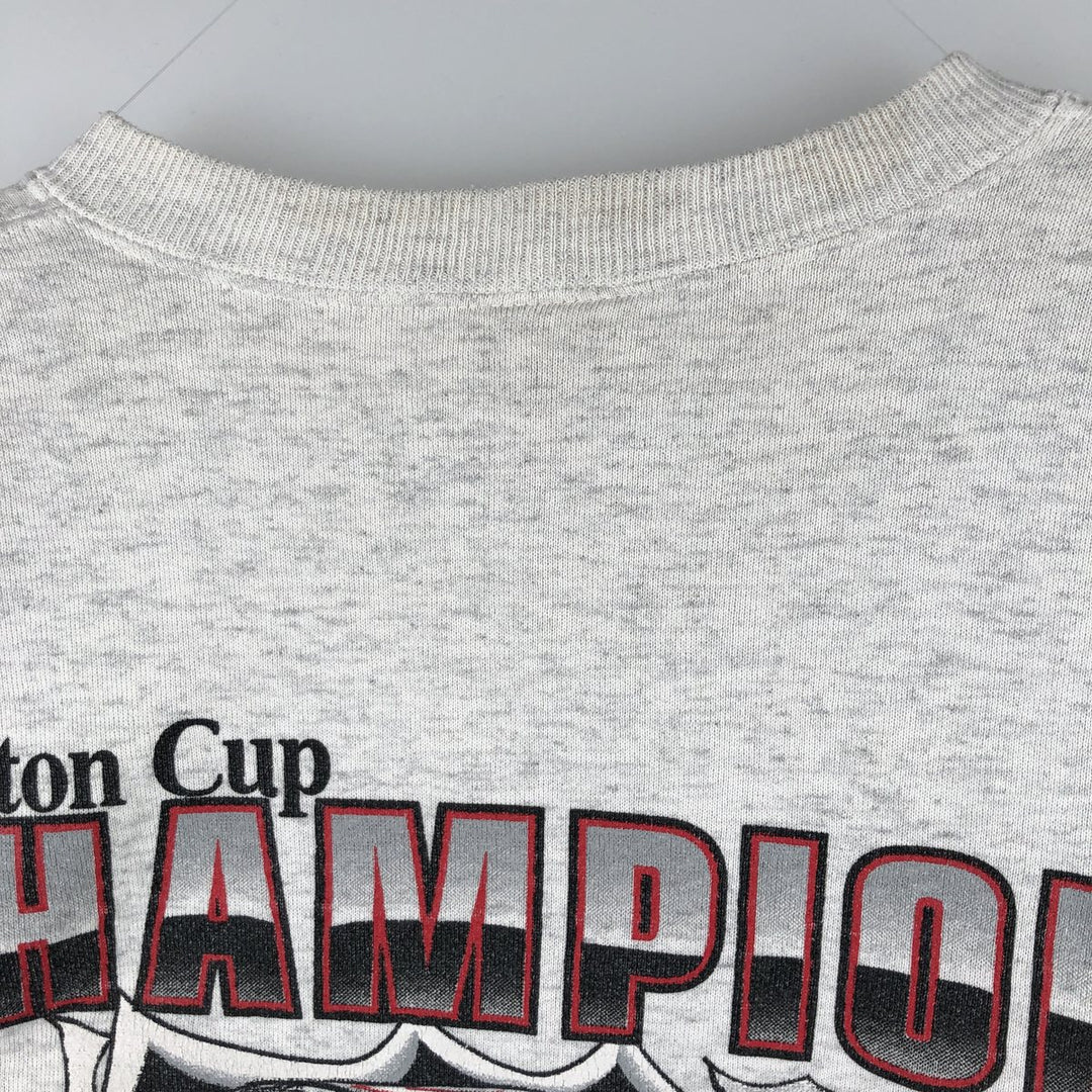 Vintage 90'S Nutmeg print sweatshirt, made in the USA, size L, men's cotton gray type Vintage Second Hand