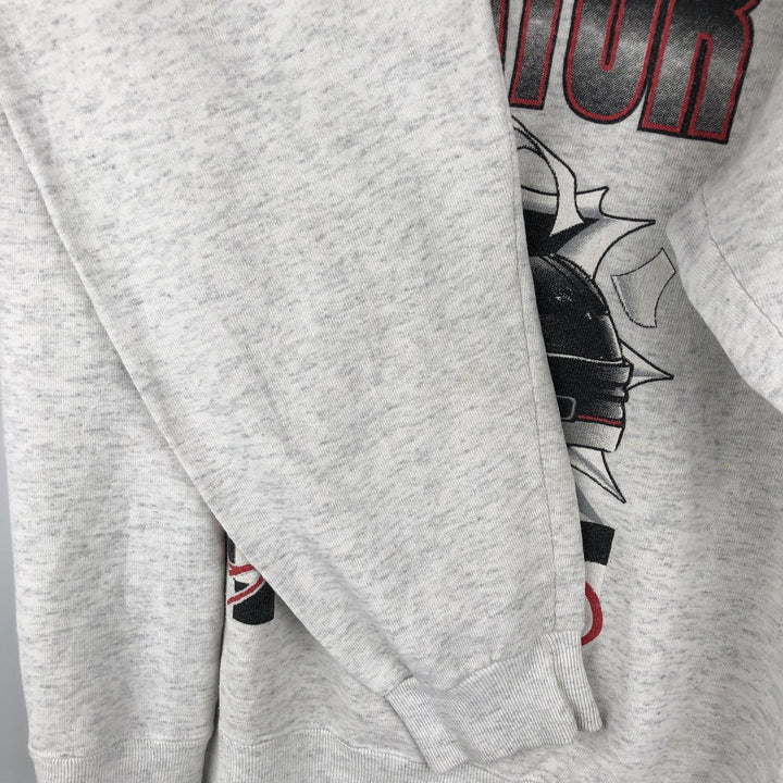 Vintage 90'S Nutmeg print sweatshirt, made in the USA, size L, men's cotton gray type Vintage Second Hand