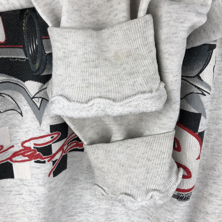 Vintage 90'S Nutmeg print sweatshirt, made in the USA, size L, men's cotton gray type Vintage Second Hand
