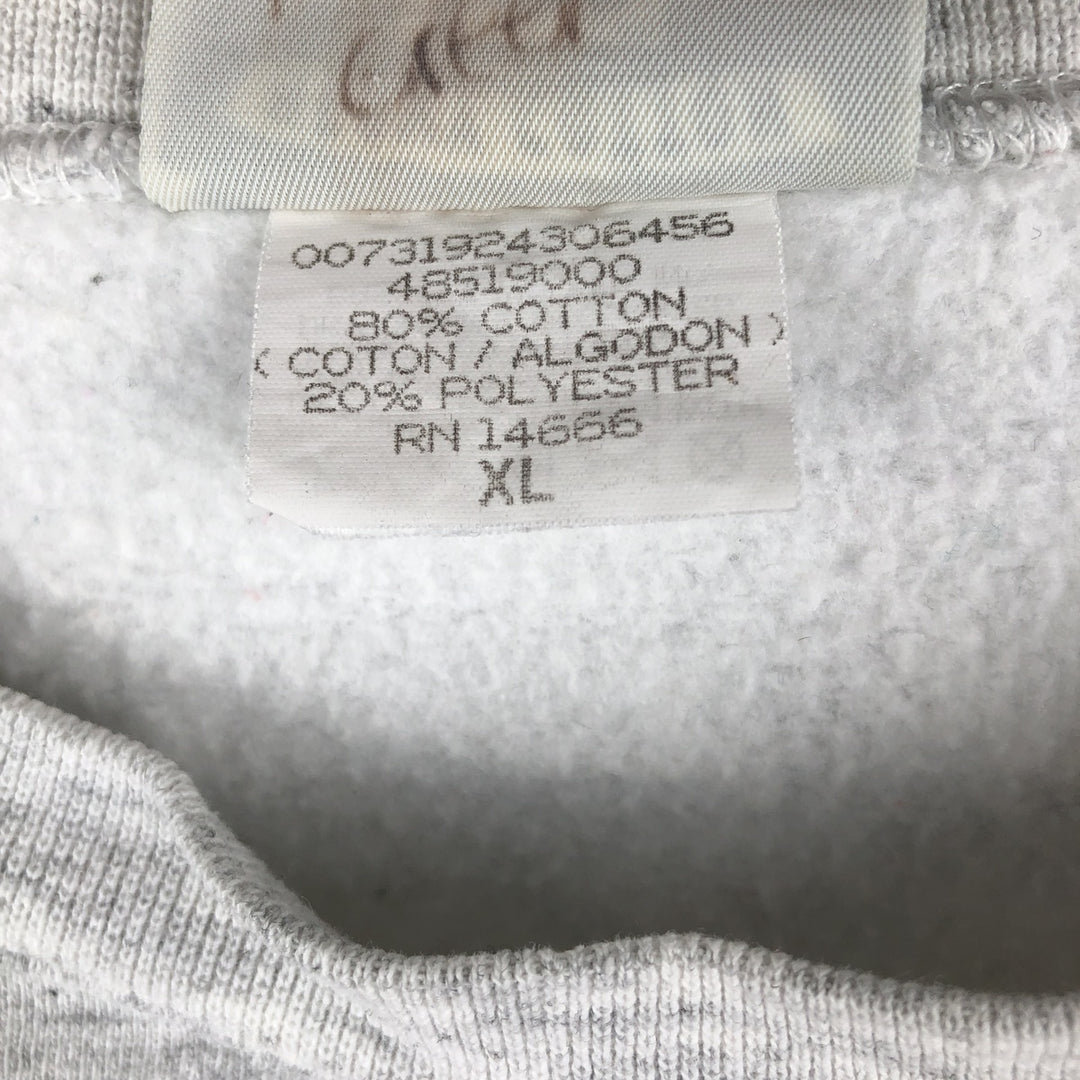 Vintage 90'S Lee Heavy Weight Cotton Blend College Sweatshirt, Made in USA, Men's Size XL cotton gray type Vintage Second Hand