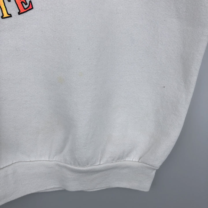 Vintage 90'S Fruit of the Loom college sweatshirt, made in Canada, size L, men's cotton white type Vintage Second Hand