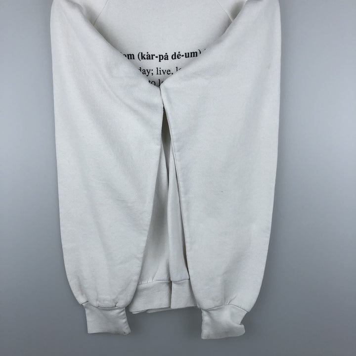 Vintage 90'S Fruit of the Loom college sweatshirt, made in Canada, size L, men's cotton white type Vintage Second Hand
