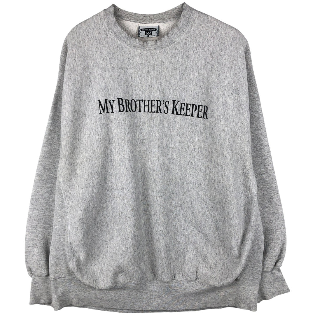 Vintage 90'S Lee printed sweatshirt, made in the USA, men's size XXL cotton gray type Vintage Second Hand