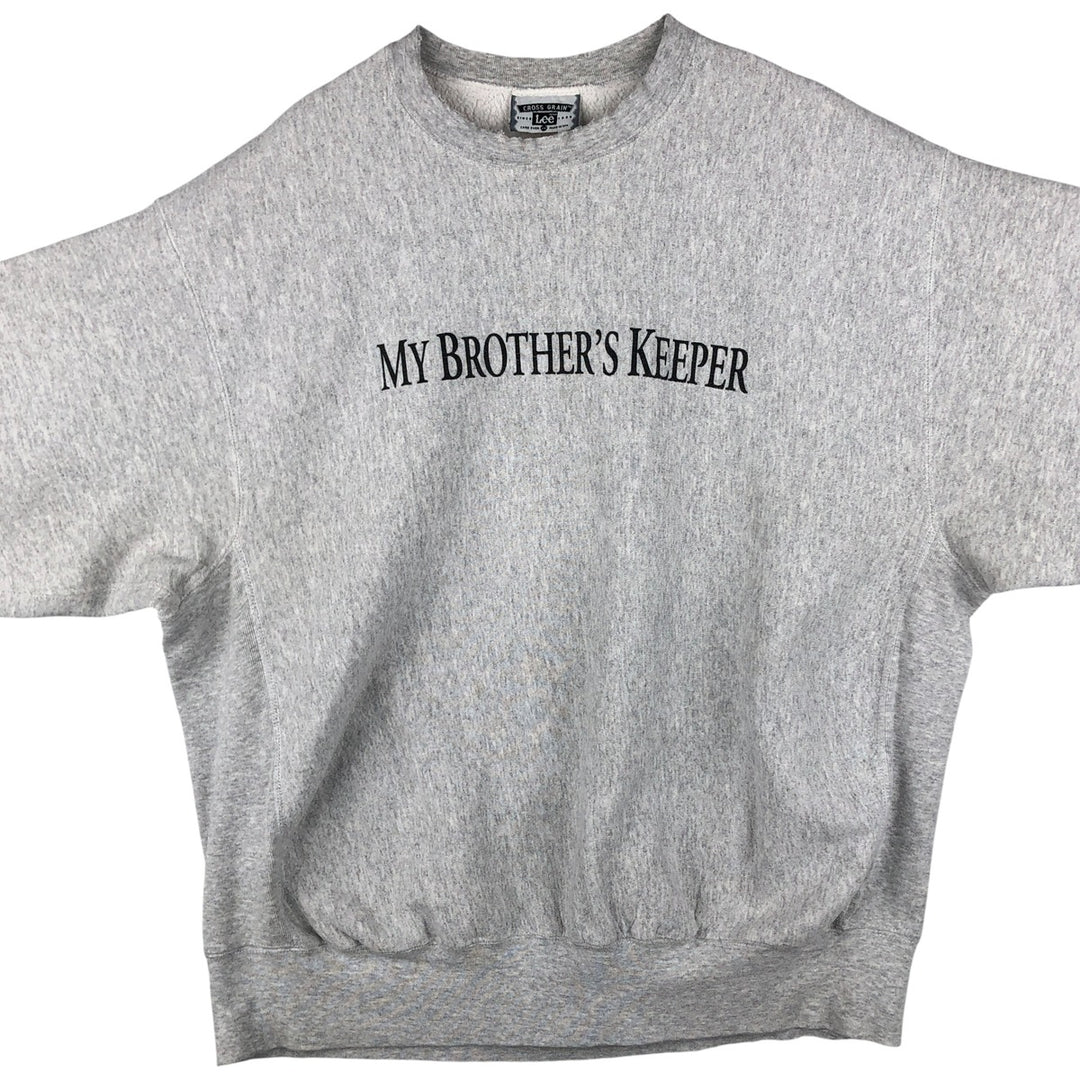 Vintage 90'S Lee printed sweatshirt, made in the USA, men's size XXL cotton gray type Vintage Second Hand