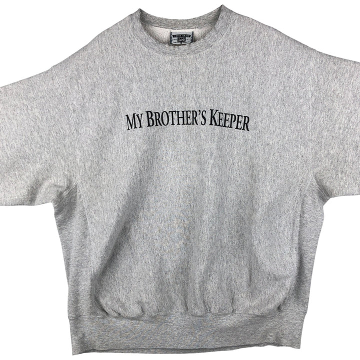 Vintage 90'S Lee printed sweatshirt, made in the USA, men's size XXL cotton gray type Vintage Second Hand