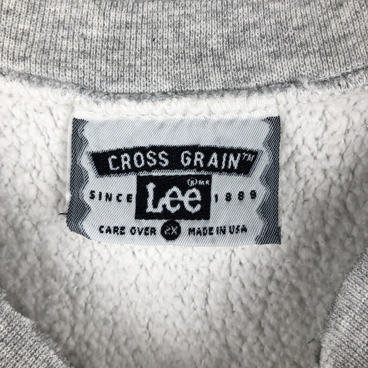 Vintage 90'S Lee printed sweatshirt, made in the USA, men's size XXL cotton gray type Vintage Second Hand