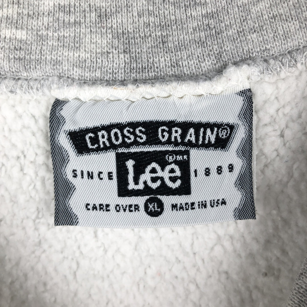 Vintage 90'S Lee printed sweatshirt, made in the USA, men's size XL cotton gray type Vintage Second Hand
