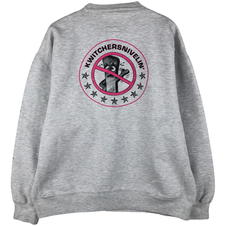 Vintage 90'S Russell PRO COTTON printed sweatshirt, Made in USA, Men's XL cotton gray type Vintage Second Hand