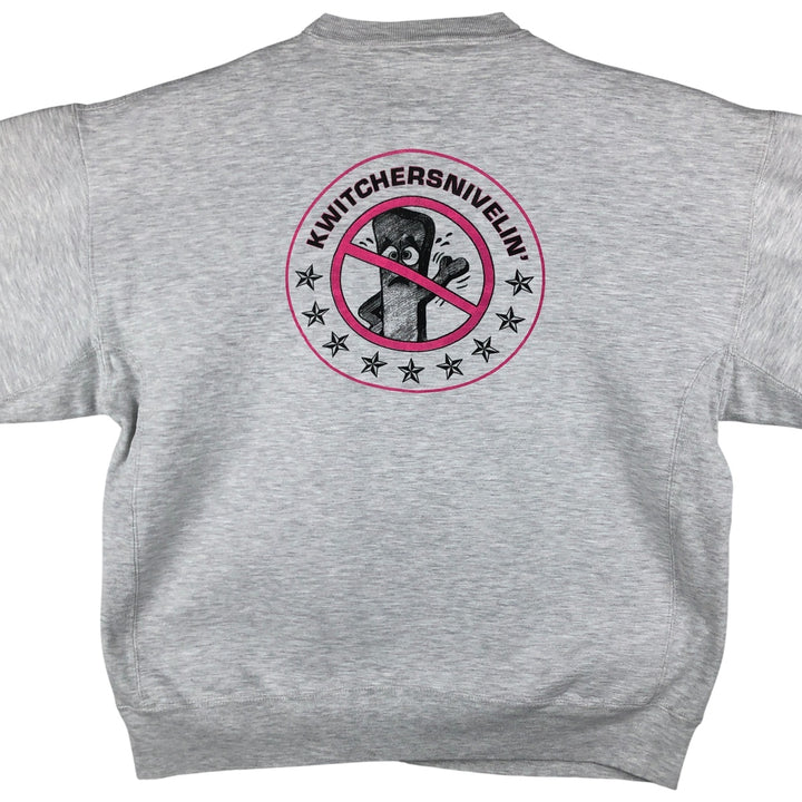 Vintage 90'S Russell PRO COTTON printed sweatshirt, Made in USA, Men's XL cotton gray type Vintage Second Hand