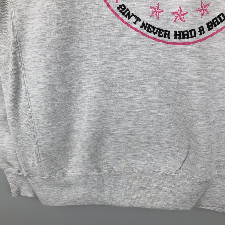 Vintage 90'S Russell PRO COTTON printed sweatshirt, Made in USA, Men's XL cotton gray type Vintage Second Hand