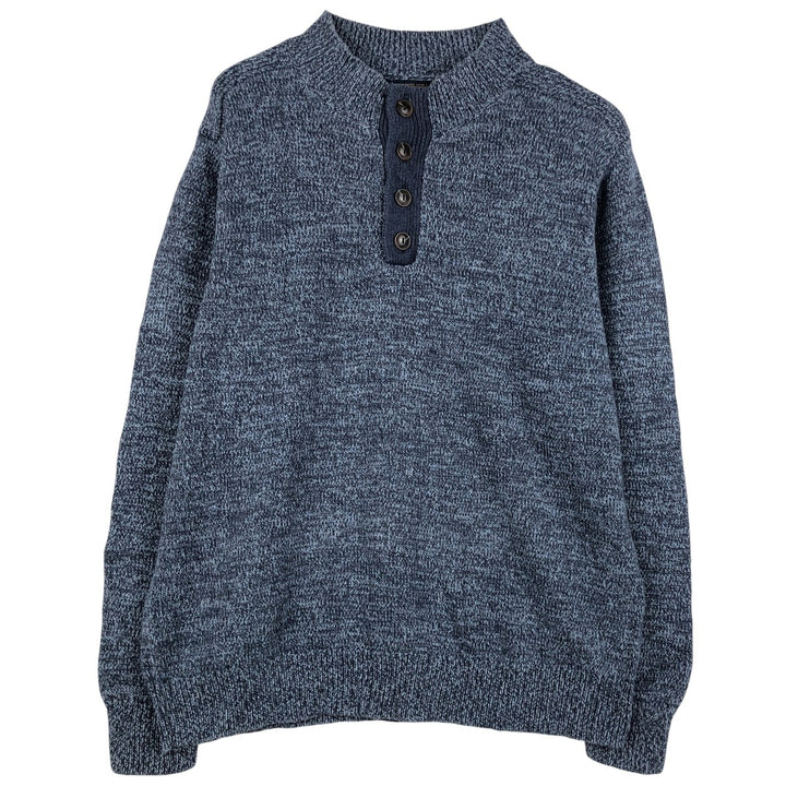 Pendleton Cotton Knit Half-Button Sweater, Men's Size M cotton Charcoal Vintage Second Hand