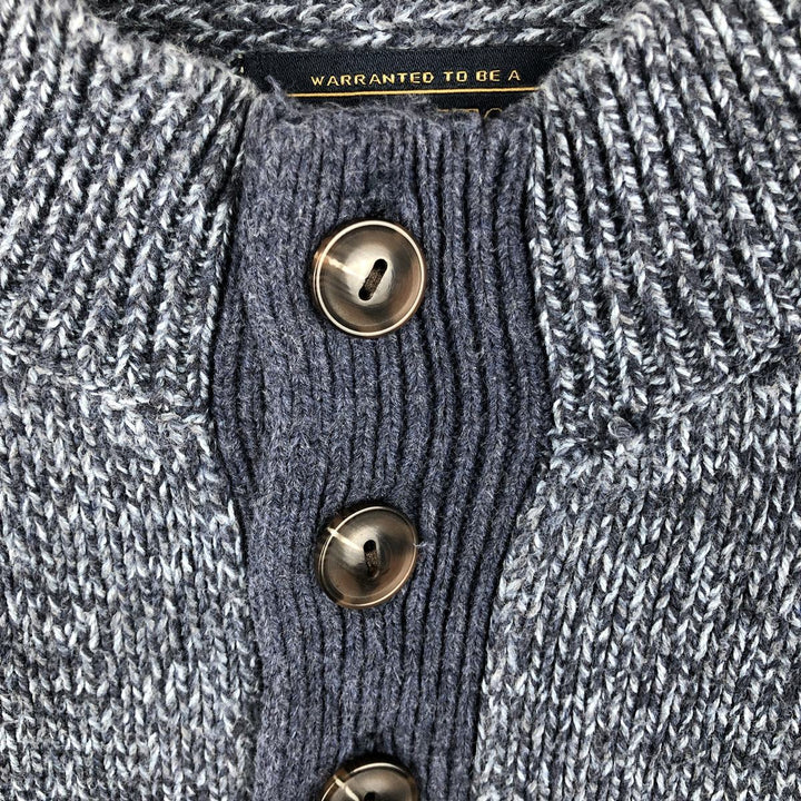 Pendleton Cotton Knit Half-Button Sweater, Men's Size M cotton Charcoal Vintage Second Hand