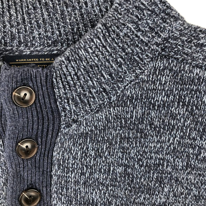 Pendleton Cotton Knit Half-Button Sweater, Men's Size M cotton Charcoal Vintage Second Hand