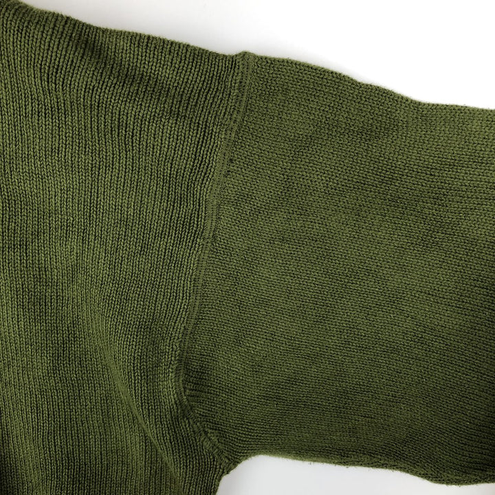 90s~ Tommy Hilfiger Cotton Knit Sweater Men's XL Vintage cotton Khaki type sage green Vintage Second Hand