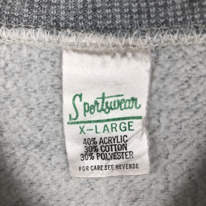 Vintage 1970'S Sportswear printed sweatshirt, made in the USA, men's size XL acrylic gray type Vintage Second Hand