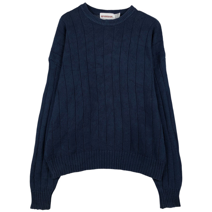 Vintage 1980'S McGREGOR cotton knit sweater, men's size XL cotton navy blue type Vintage Second Hand