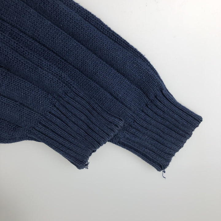 Vintage 1980'S McGREGOR cotton knit sweater, men's size XL cotton navy blue type Vintage Second Hand