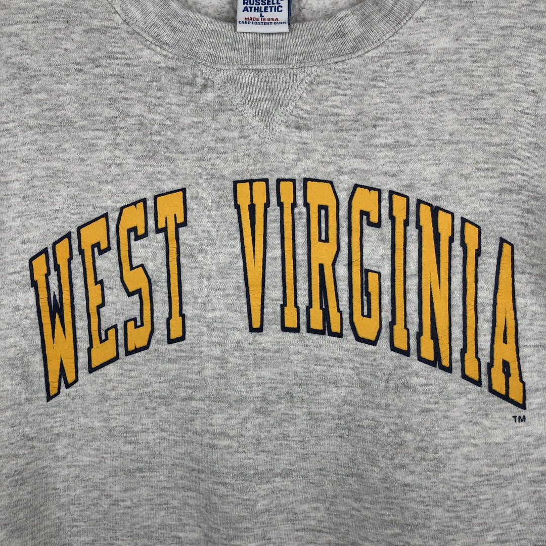 90'S Russell College Sweatshirt, Made in USA, Men's L, Vintage cotton gray type Vintage Second Hand
