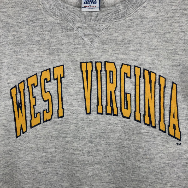 90'S Russell College Sweatshirt, Made in USA, Men's L, Vintage cotton gray type Vintage Second Hand
