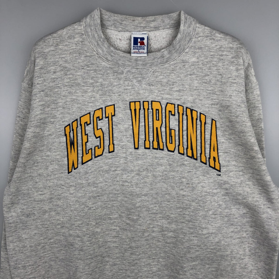 90'S Russell College Sweatshirt, Made in USA, Men's L, Vintage cotton gray type Vintage Second Hand