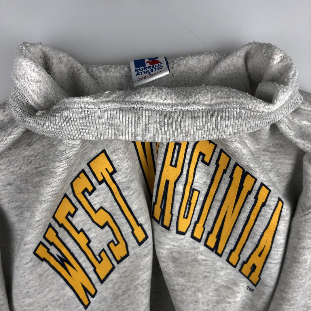 90'S Russell College Sweatshirt, Made in USA, Men's L, Vintage cotton gray type Vintage Second Hand