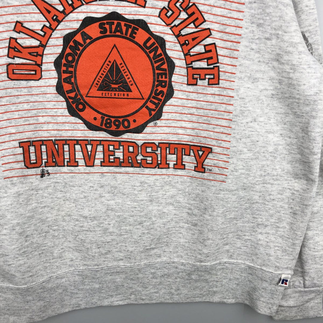 90'S Russell College Sweatshirt, Made in USA, Men's XL, Vintage cotton gray type Vintage Second Hand