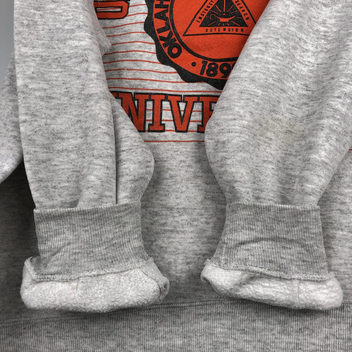 90'S Russell College Sweatshirt, Made in USA, Men's XL, Vintage cotton gray type Vintage Second Hand
