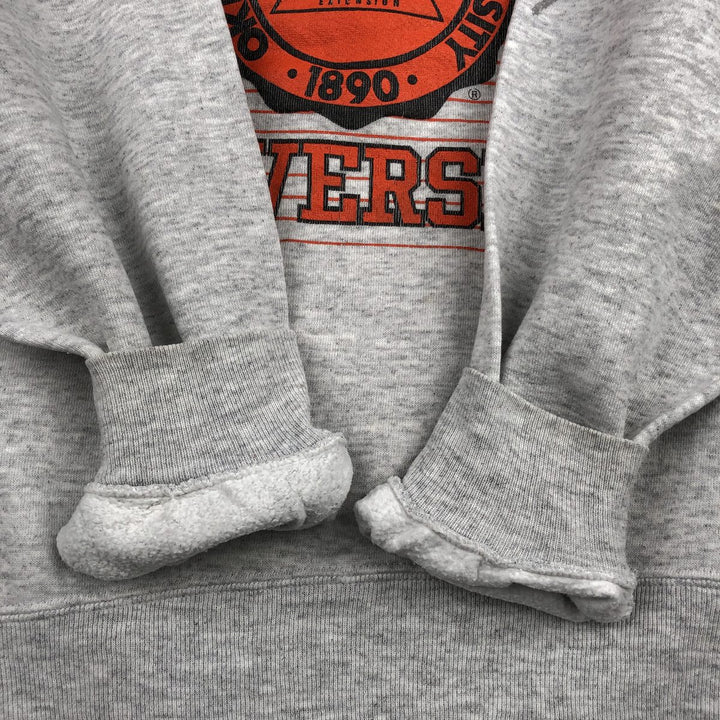 90'S Russell College Sweatshirt, Made in USA, Men's XL, Vintage cotton gray type Vintage Second Hand