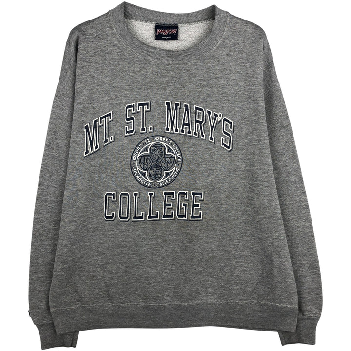 Vintage 90'S Jansport triple print college sweatshirt, made in the USA, men's size L cotton gray type Vintage Second Hand