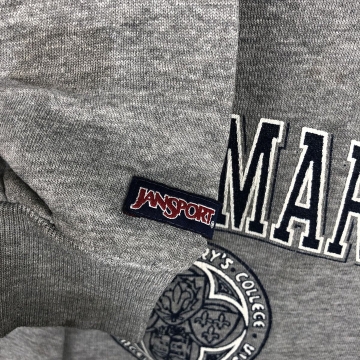 Vintage 90'S Jansport triple print college sweatshirt, made in the USA, men's size L cotton gray type Vintage Second Hand