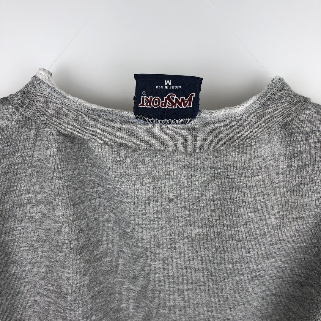 90'S Jansport College Sweatshirt, Made in USA, Men's M, Vintage cotton gray type Vintage Second Hand