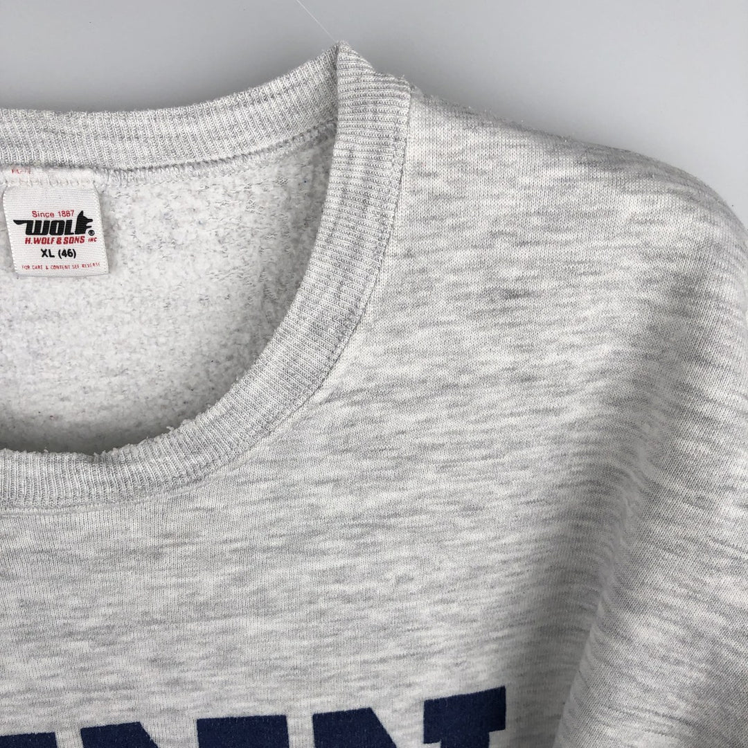 WOLF H. WOLF AND SONS INC. PENN STATE University College Sweatshirt, Made in USA, Men's Size XL cotton pale white type Vintage Second Hand