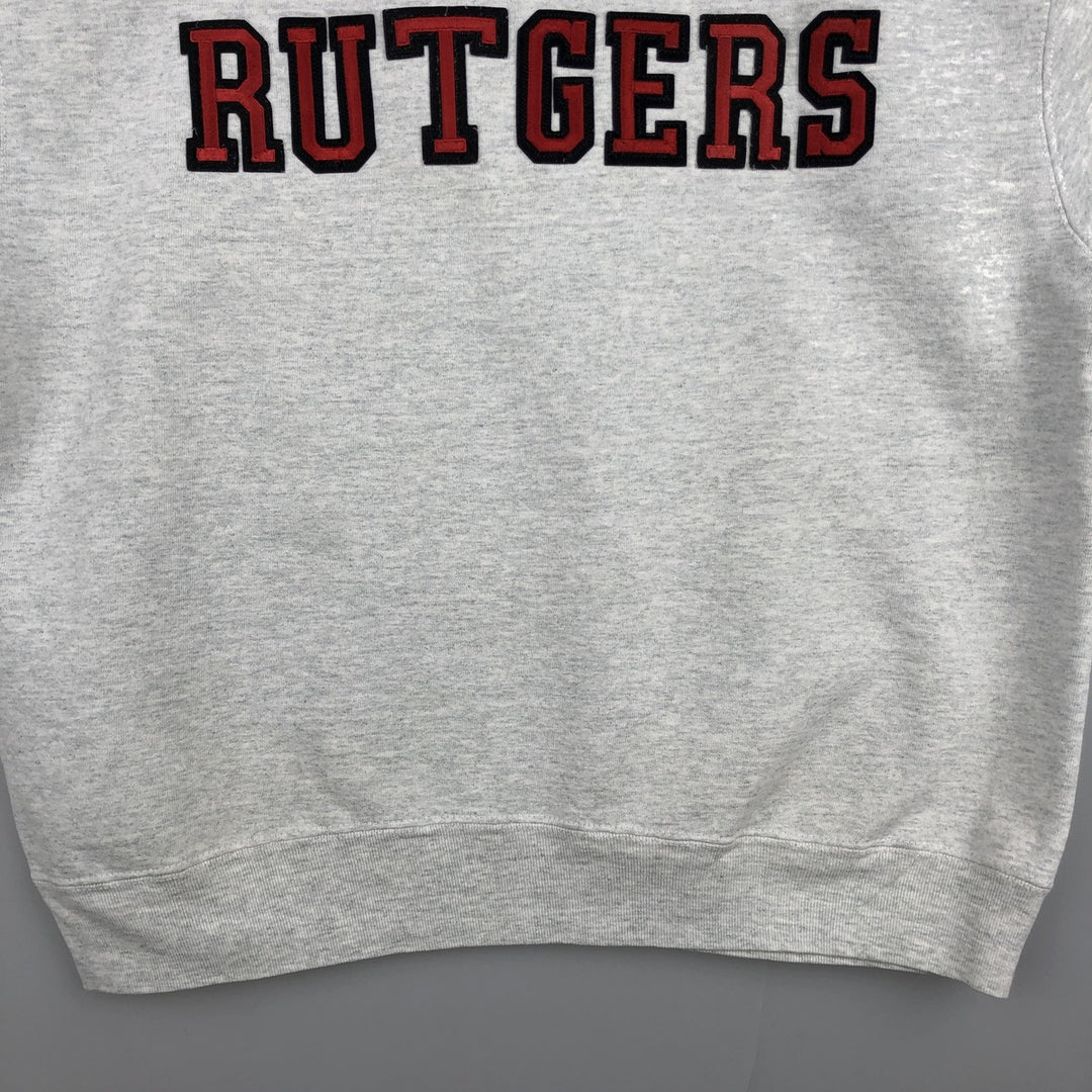 90'S Fruit of the Loom College Sweatshirt, Made in USA, Men's XL, Vintage cotton pale white type Vintage Second Hand
