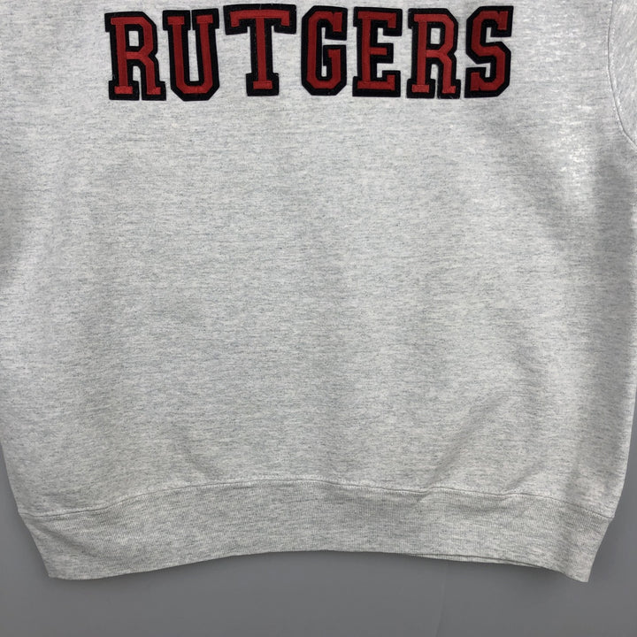90'S Fruit of the Loom College Sweatshirt, Made in USA, Men's XL, Vintage cotton pale white type Vintage Second Hand