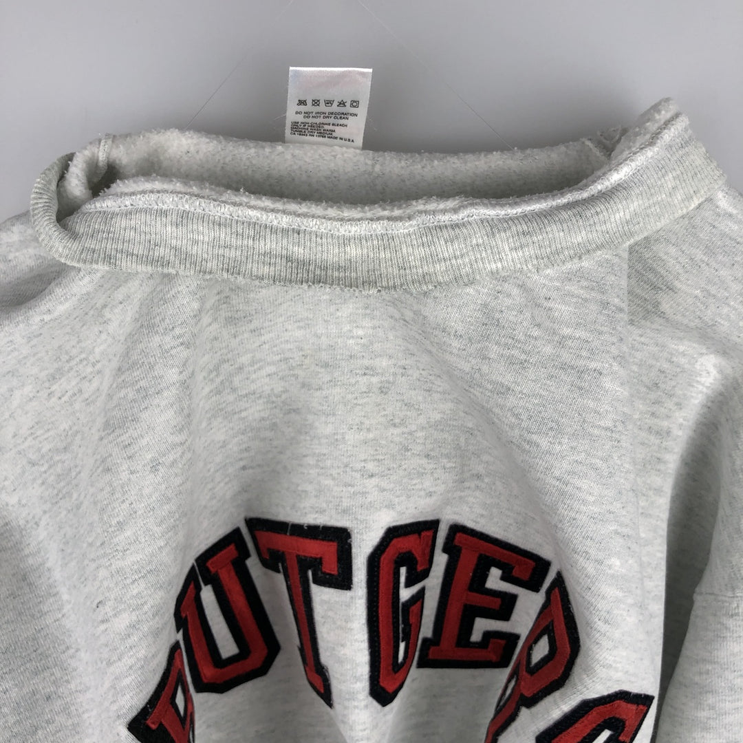 90'S Fruit of the Loom College Sweatshirt, Made in USA, Men's XL, Vintage cotton pale white type Vintage Second Hand