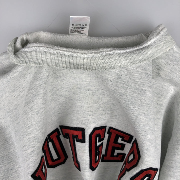 90'S Fruit of the Loom College Sweatshirt, Made in USA, Men's XL, Vintage cotton pale white type Vintage Second Hand