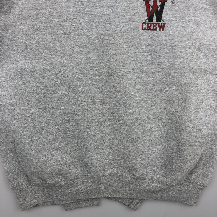 90'S Fruit of the Loom Super Cotton University of Wisconsin College Sweatshirt, Made in USA, Men's Size XL cotton gray type Vintage Second Hand