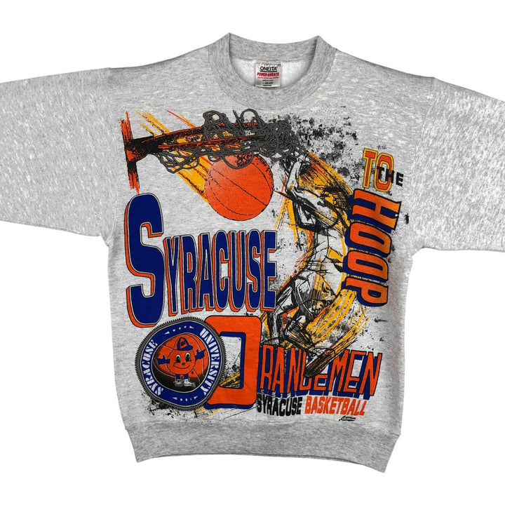 90'S ONEITA Large Print College Sweatshirt, Made in USA, Men's Size L, Vintage cotton white type Vintage Second Hand