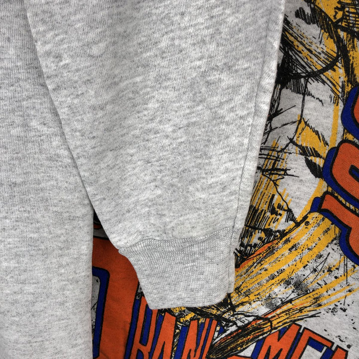 90'S ONEITA Large Print College Sweatshirt, Made in USA, Men's Size L, Vintage cotton white type Vintage Second Hand