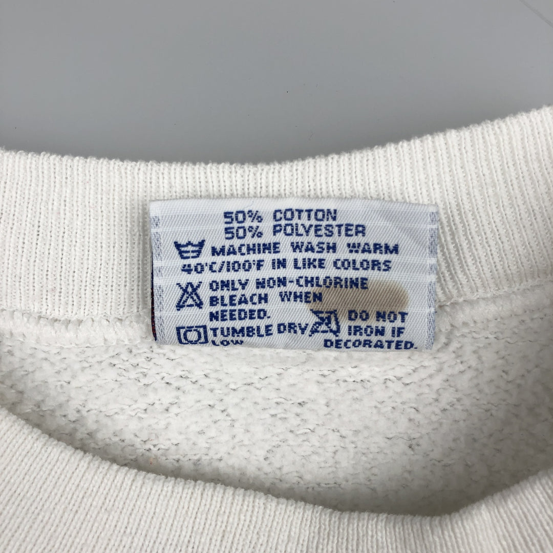 80'S Hanes Classics Printed Sweatshirt, Made in USA, Men's XL, Vintage cotton white type Vintage Second Hand