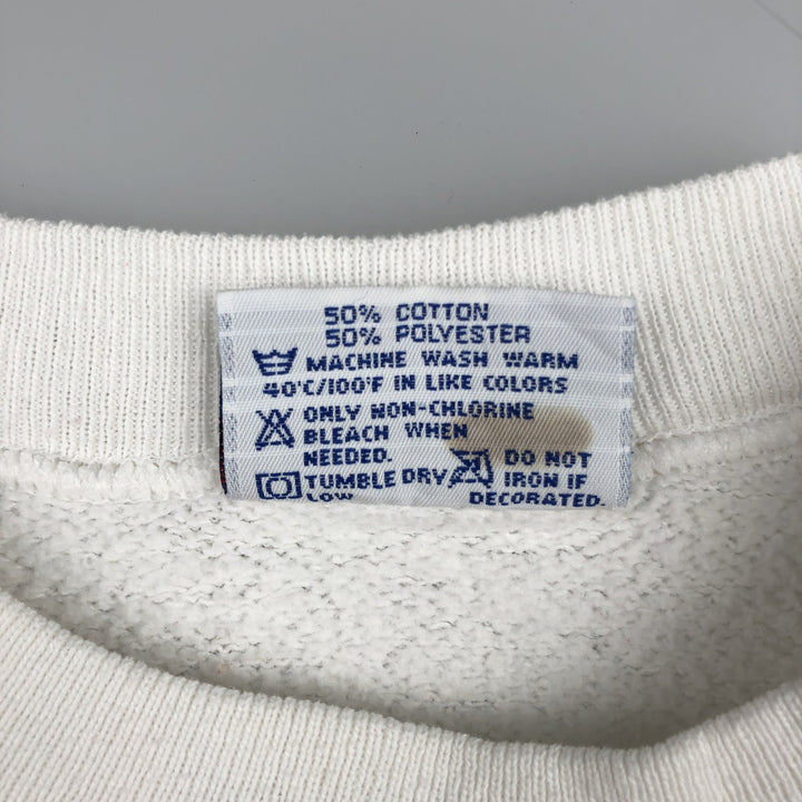 80'S Hanes Classics Printed Sweatshirt, Made in USA, Men's XL, Vintage cotton white type Vintage Second Hand