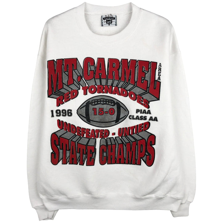 Vintage 90'S Lee Heavy Weight College Sweatshirt, Made in USA, Men's Size L cotton gray type Vintage Second Hand