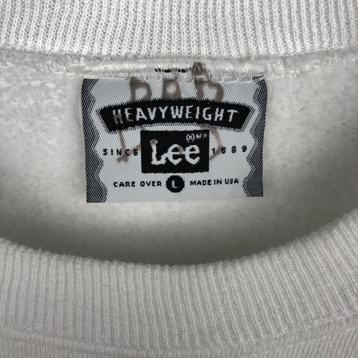 Vintage 90'S Lee Heavy Weight College Sweatshirt, Made in USA, Men's Size L cotton gray type Vintage Second Hand