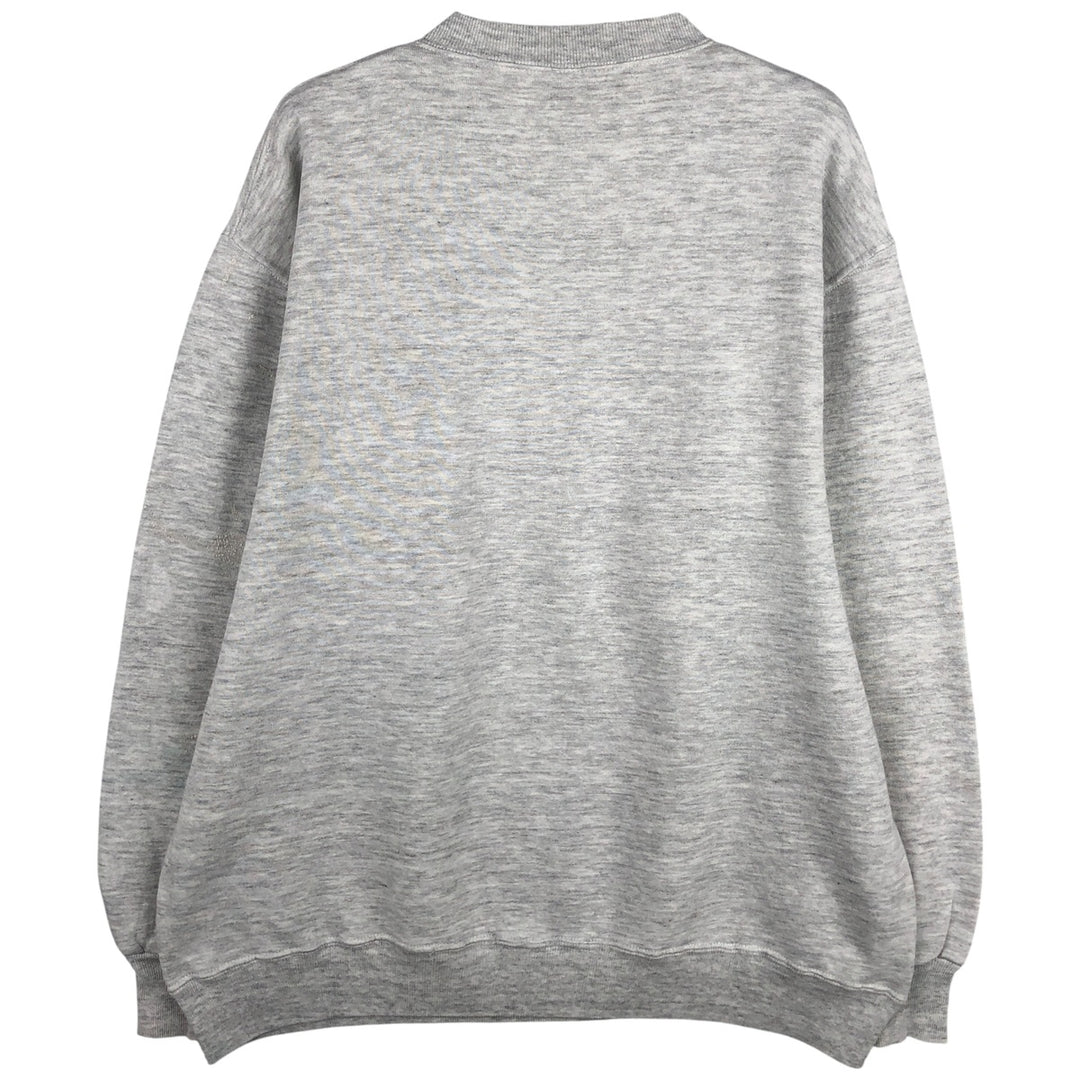 Vintage 80s-90'S WOLF College Character Sweatshirt, Made in USA, Men's XXL polyester gray type Vintage Second Hand