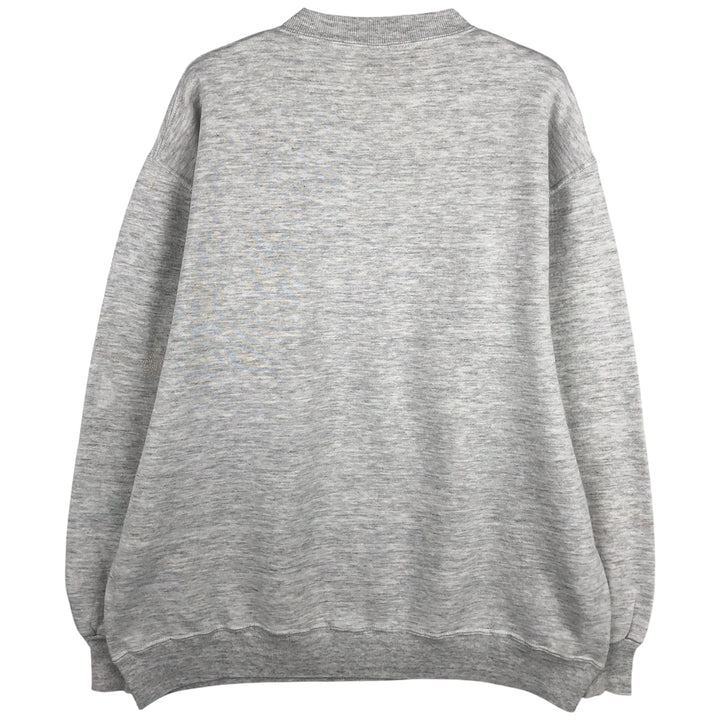 Vintage 80s-90'S WOLF College Character Sweatshirt, Made in USA, Men's XXL polyester gray type Vintage Second Hand