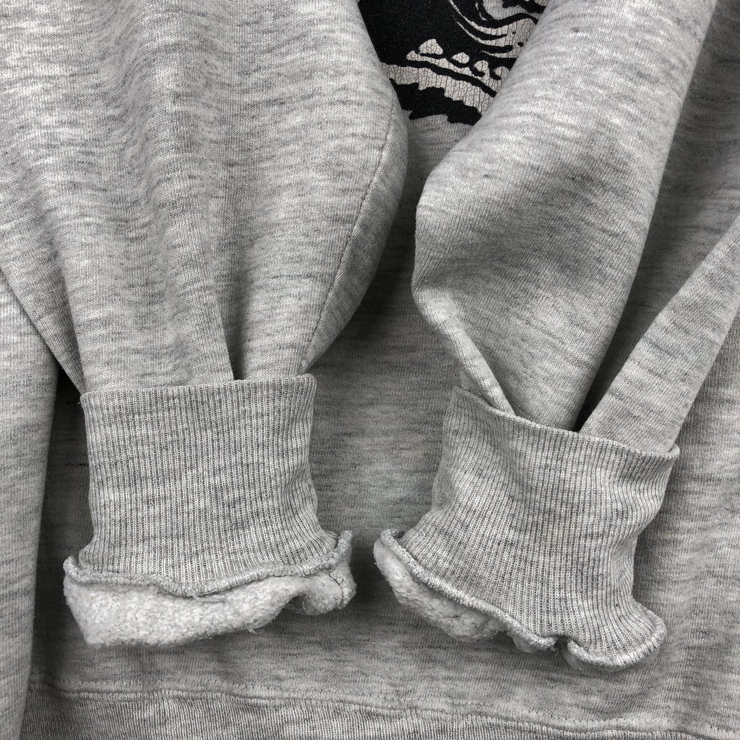 Vintage 80s-90'S WOLF College Character Sweatshirt, Made in USA, Men's XXL polyester gray type Vintage Second Hand