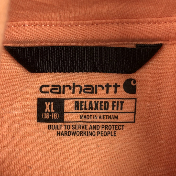 Carhartt Relaxed Fit Sweatshirt Pullover Hoodie, Men's XL cotton orange type Vintage Second Hand